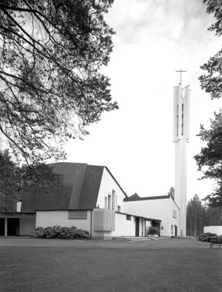 The Church of the Three Crosses (1956-58) exterior, Vuoksenniska, Imatra