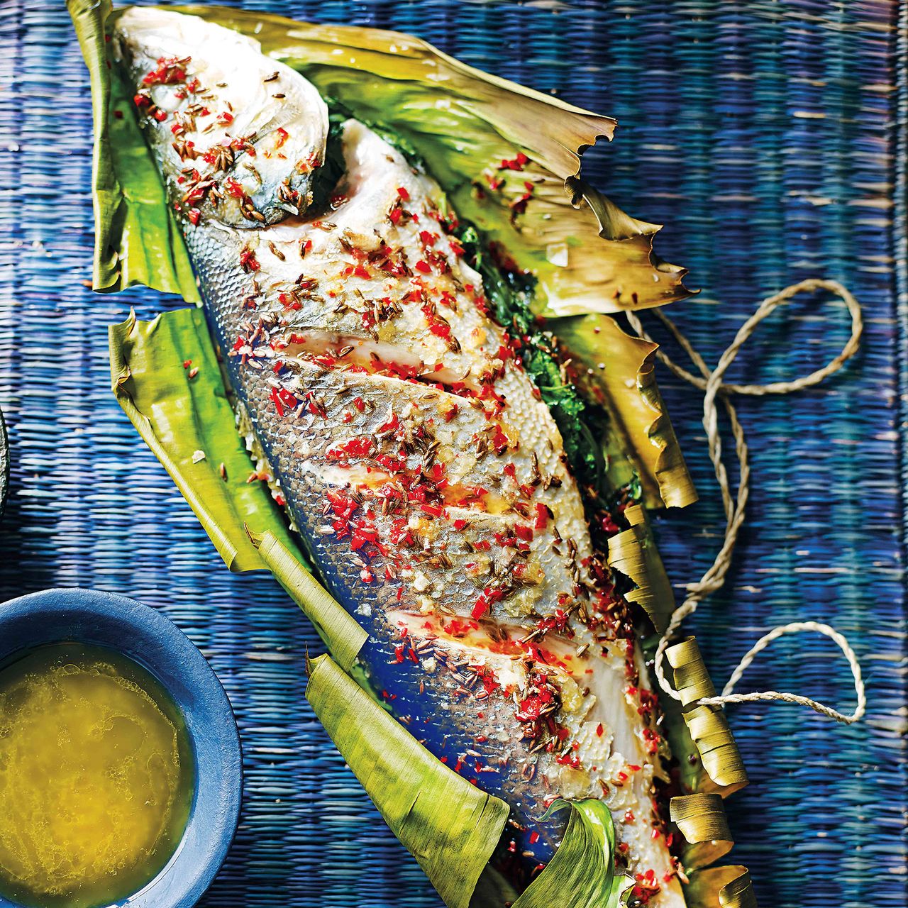 seabass with coriander and chilli photo