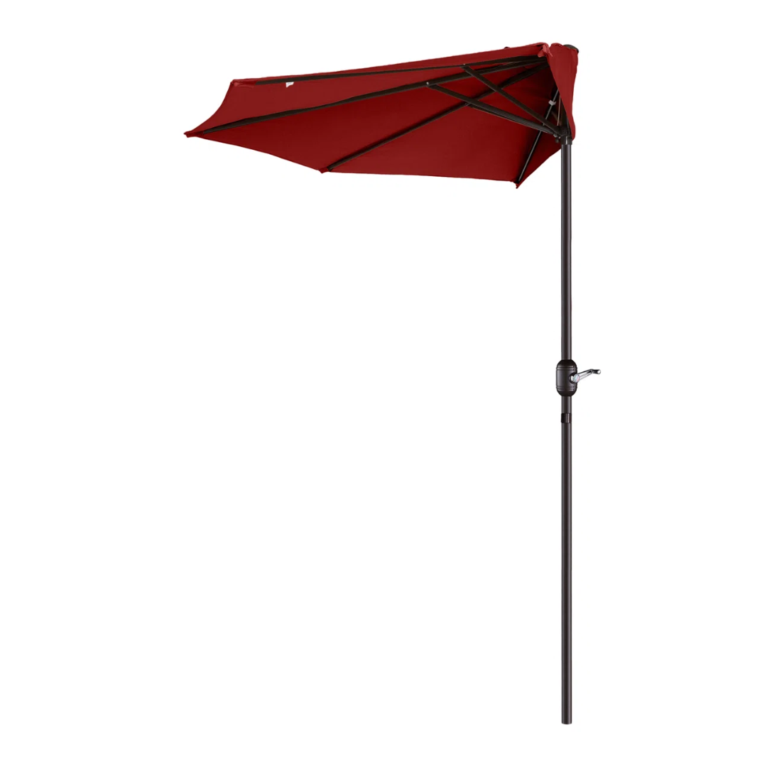 Red half market umbrella