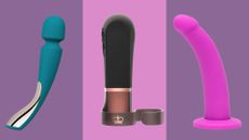 The best sex toys to buy in 2025 including (L-R): Lelo Smart Wand 2 Medium, Hot Octopuss DiGiT, Lovehoney Curved Silicone Suction Cup Dildo 7 Inch