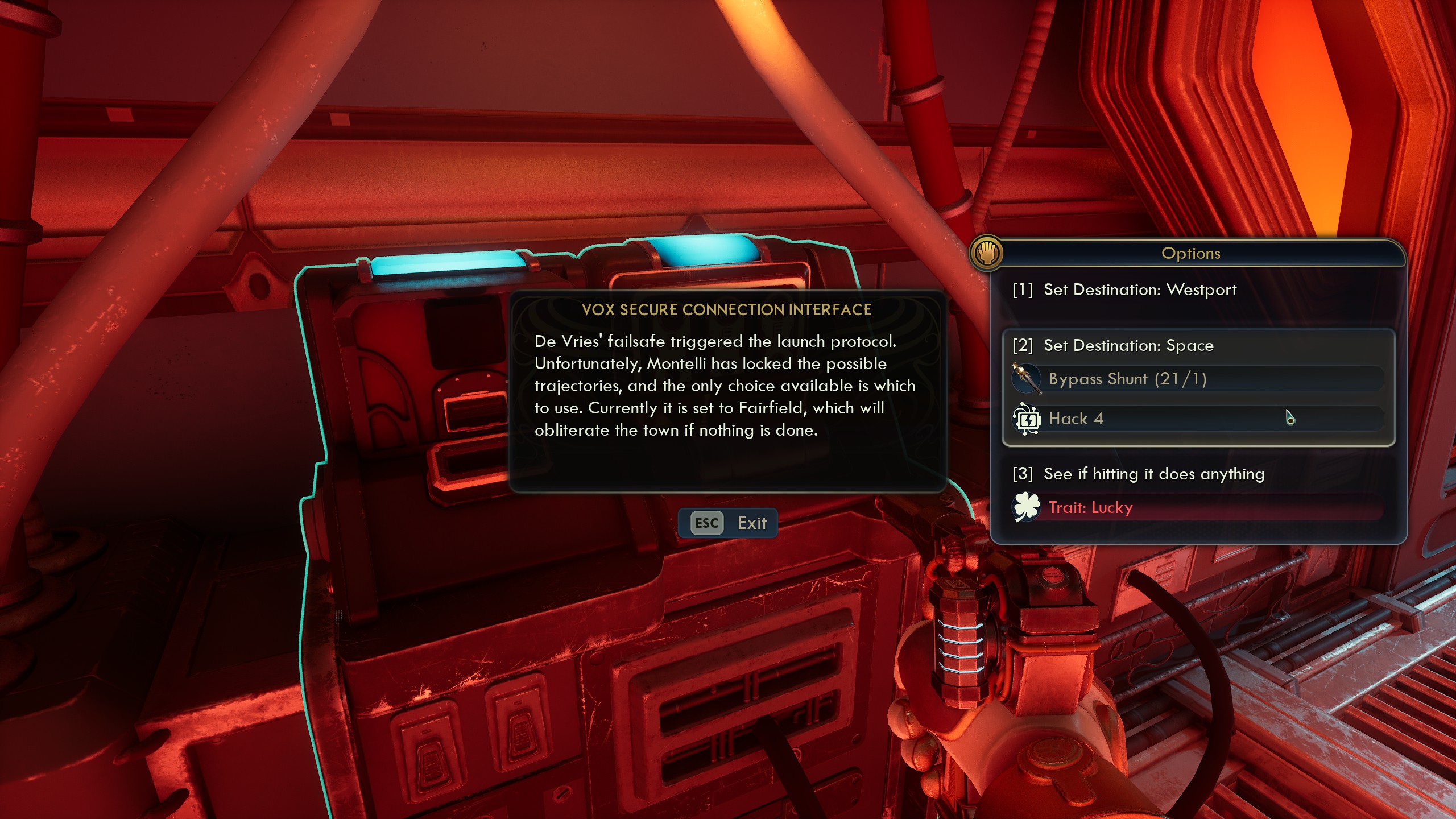 Outer Worlds 2 Fairfield Westport choice - Space