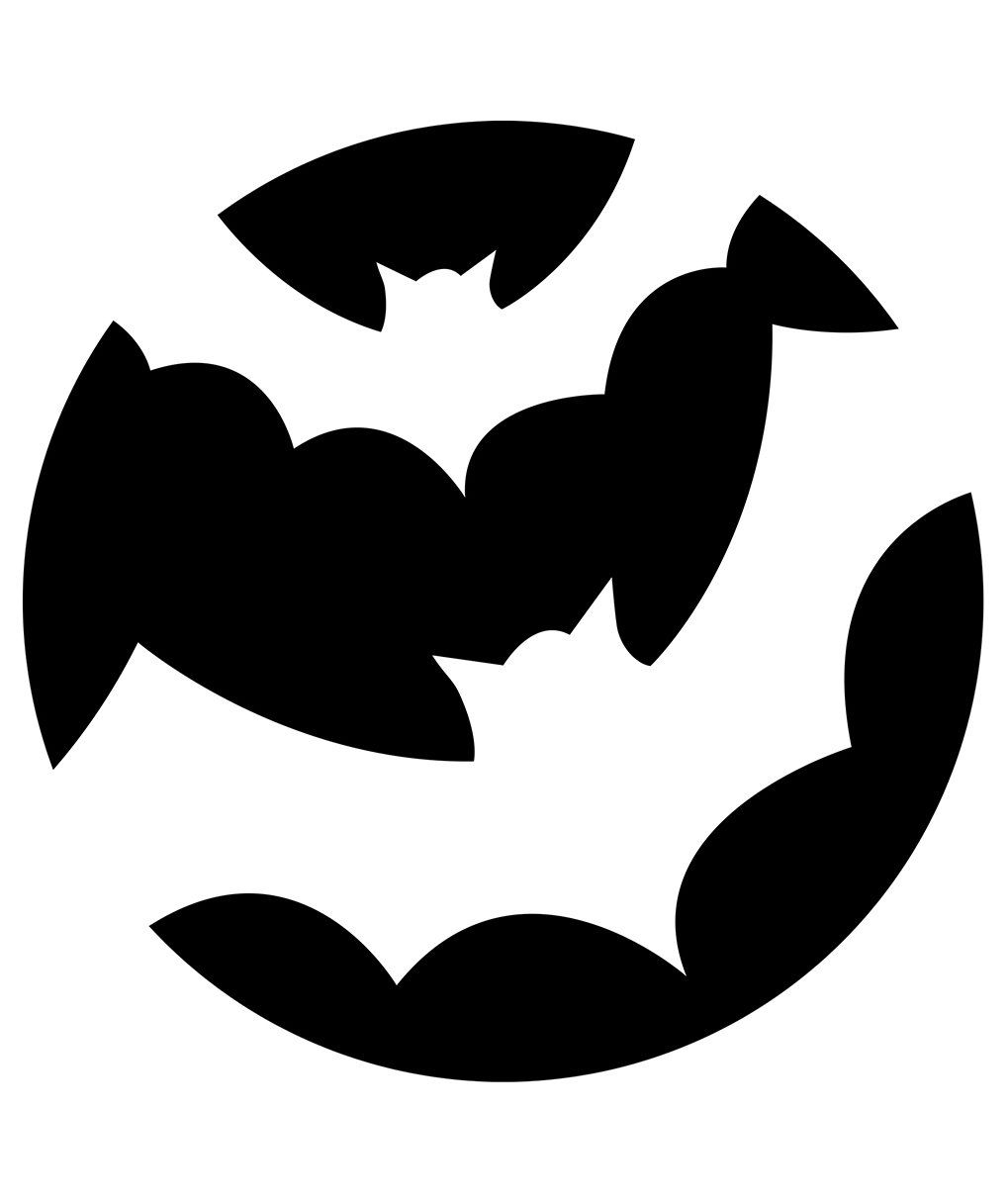 This bat design uses a lot of cut out negative space