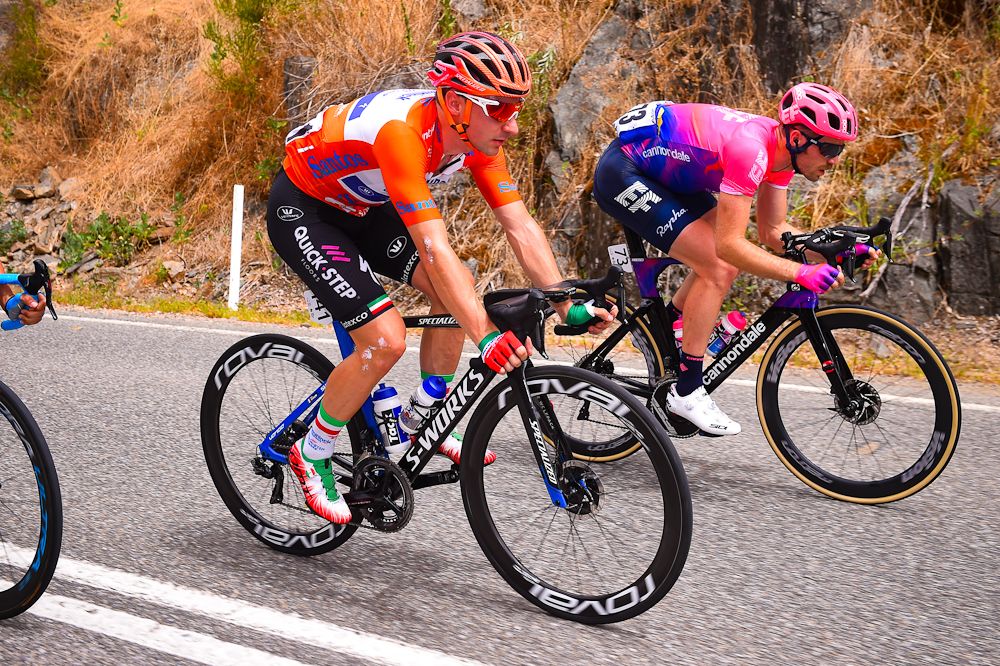 Elia Viviani in the bunch during stage 2 at the Tour Down Under