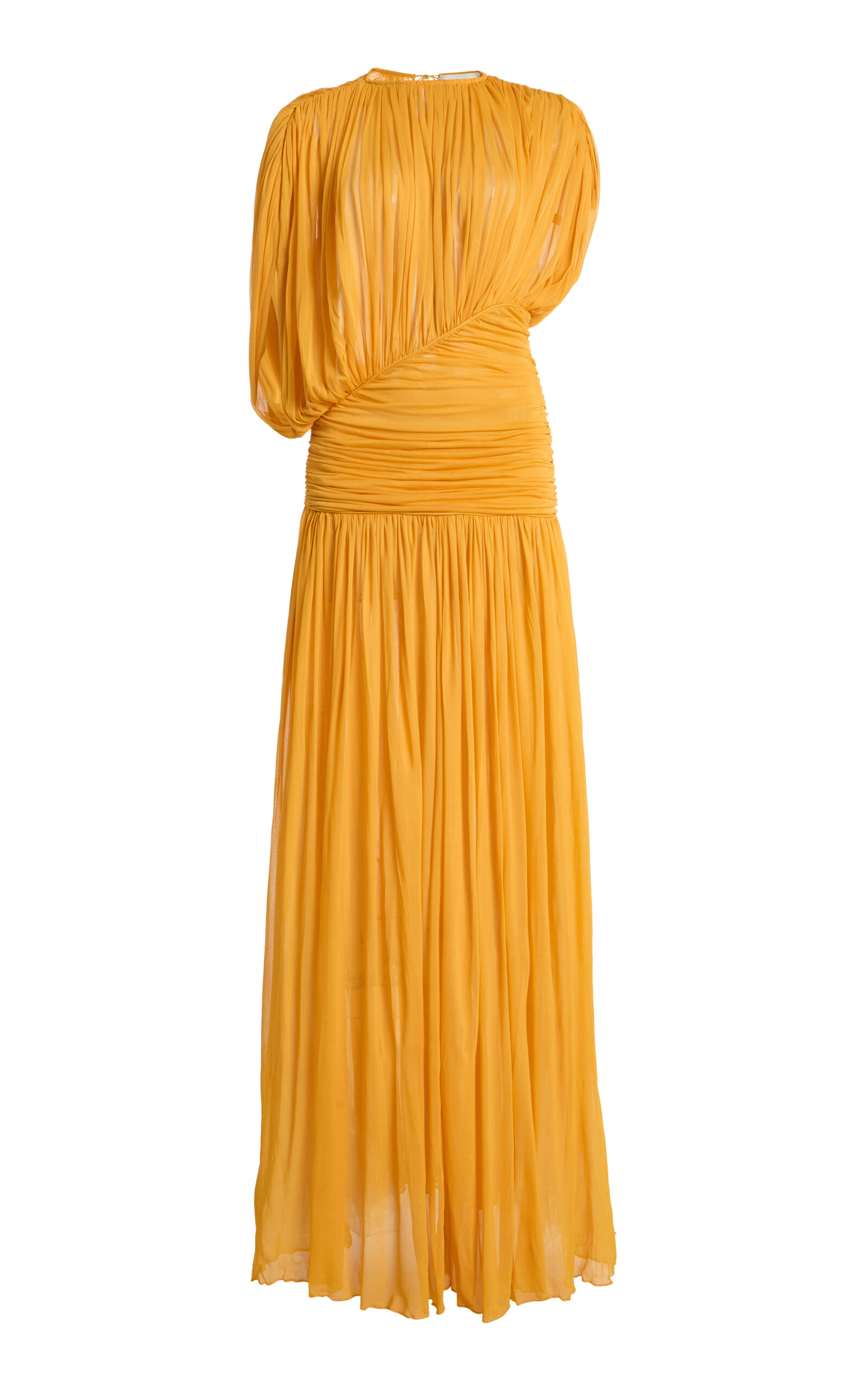 Gai Draped Chiffon Maxi Dress
