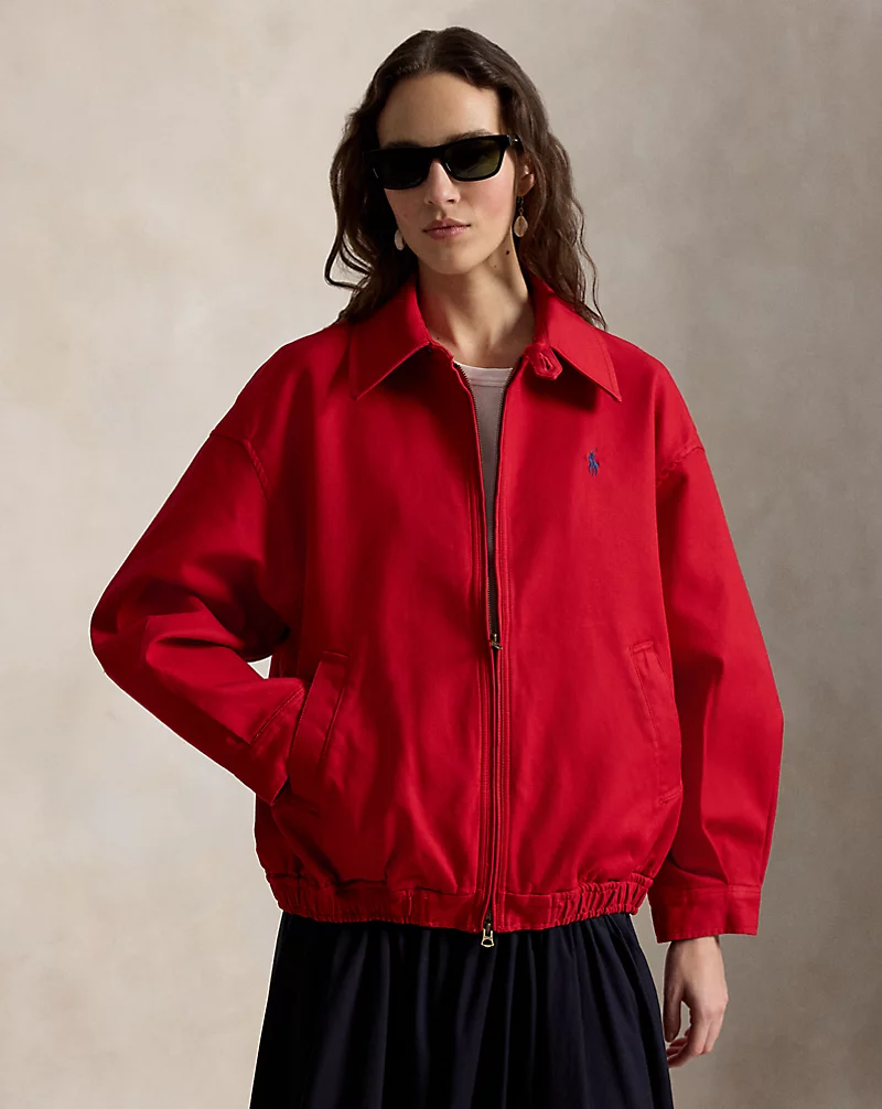 Oversized Cotton Windbreaker
