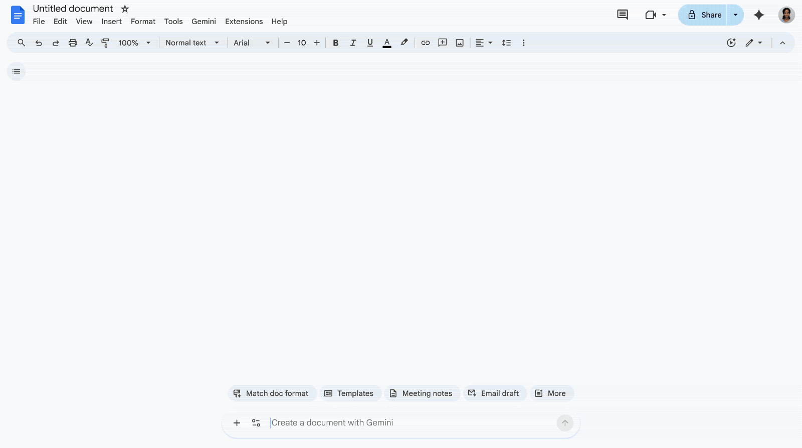 Gemini Skills builder in Google Docs