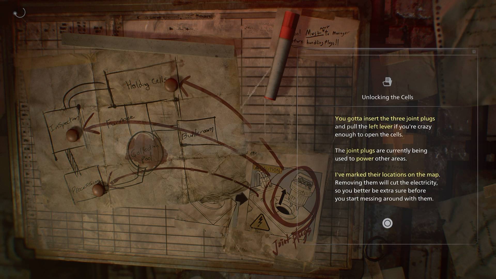 resident evil requiem joint plug map