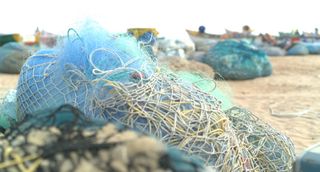 fishing nets used as Samsung repurposed ocean-bound plastics for smartphones and other devices