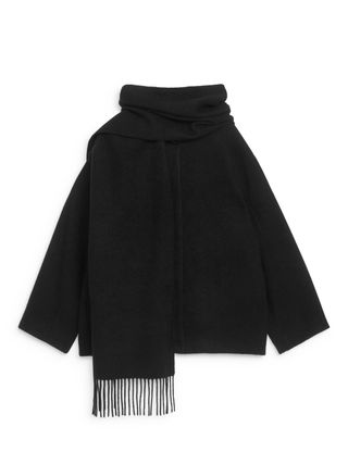 Fringe Scarf Jacket - Black - Arket Gb