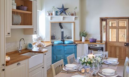 georgian semi with traditional country interiors kitchen