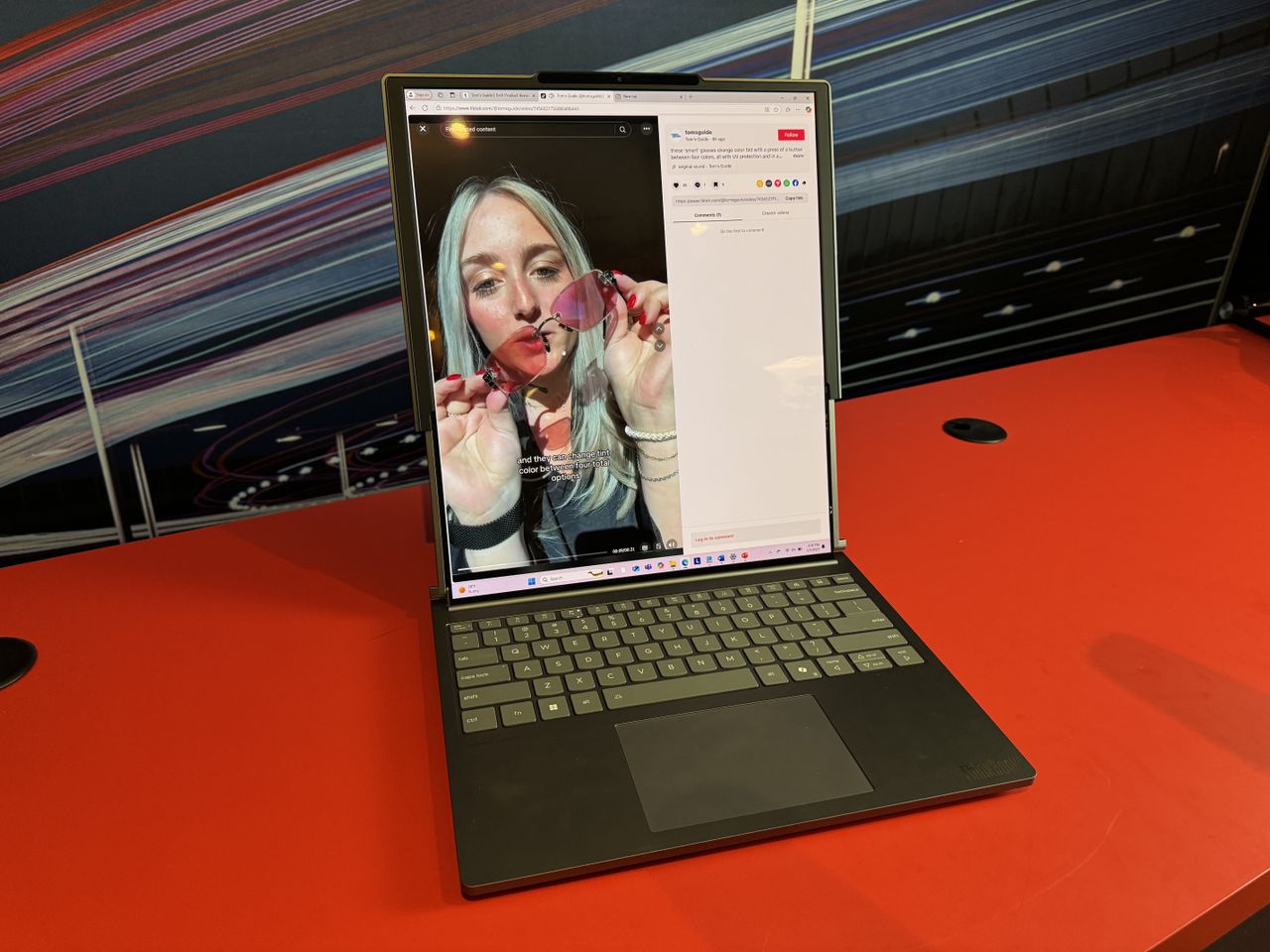 Lenovo ThinkBook Plus Gen 6 with TikTok on the display