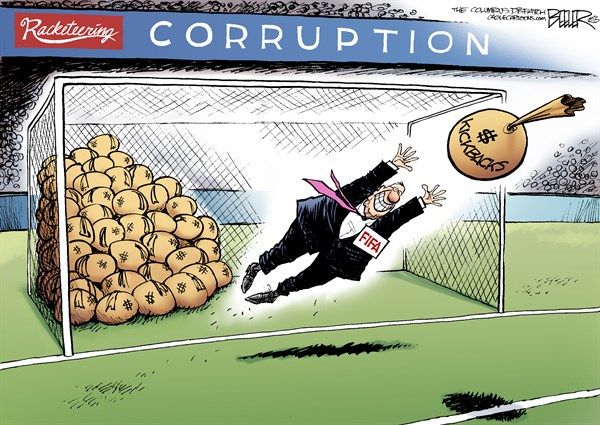 Editorial cartoon FIFA Corruption