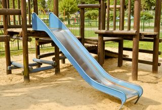 A slide at a children's playground