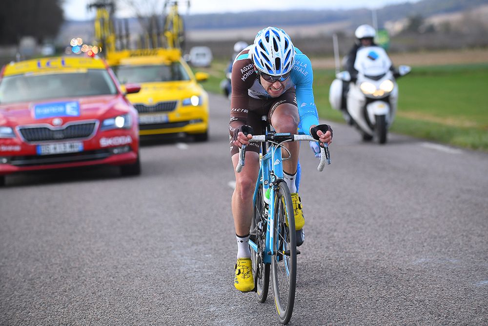 Piere Latour was the last man standing from the breakaway during stage 3 at Paris-Nice