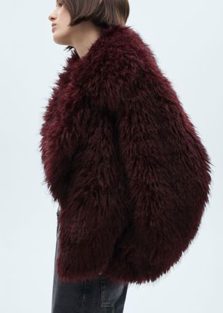 Fur-Effect Jacket With Lapels - Women | Mango Usa