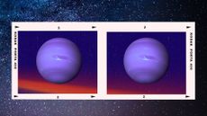 Neptune direct 2022 feature; two neptunes on a blue and purple starry background