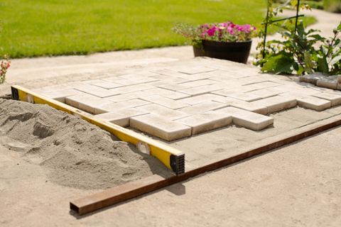 How To Lay A Patio Our Step By, How To Lay Patio Slabs Over Grass
