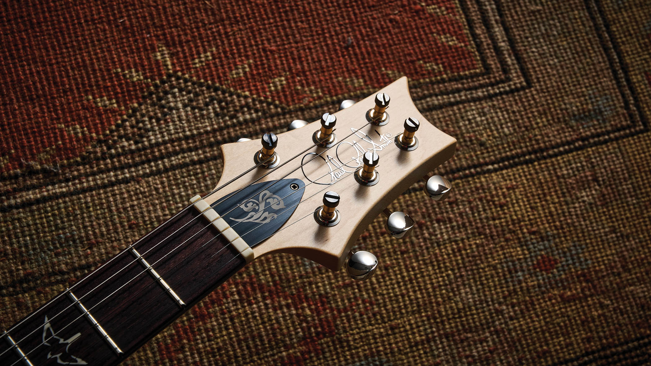 The PRS Fiore HH is a dual-humbucker doublecut with a Satin Sunflower finish