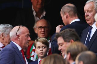 Prince William and Prince George at the Rugby World Cup