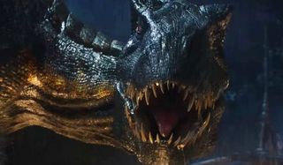 Jurassic World: Fallen Kingdom Indoraptor stares and roars
