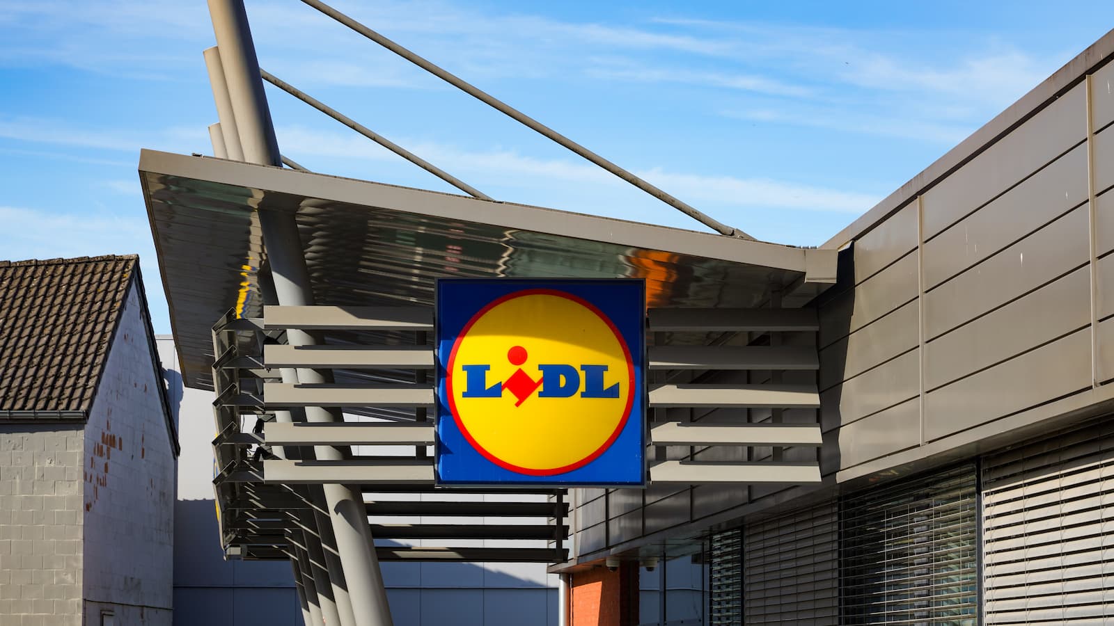 A Lidl supermarket sign