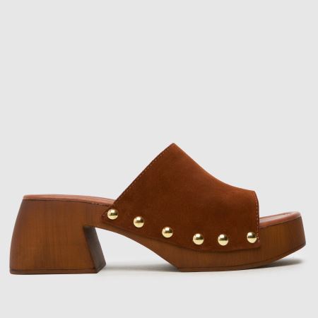 Schuh Via Suede Clog in Brown