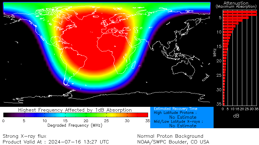 Black and white map of the globe showing large areas of the Atlantic Ocean in color