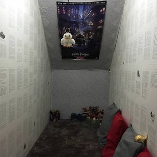 cupboard room with harry potter theme