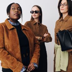 The Great Try On Suede Jacket