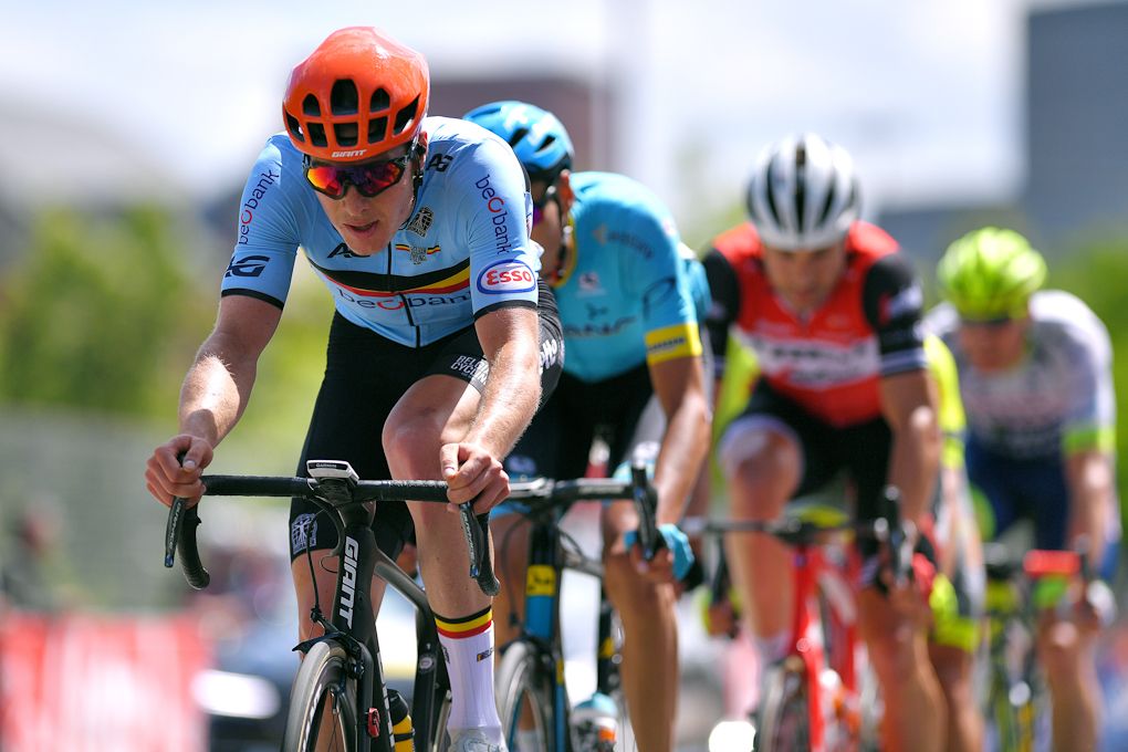 The day's breakaway during stage 5 at the Belgium Tour