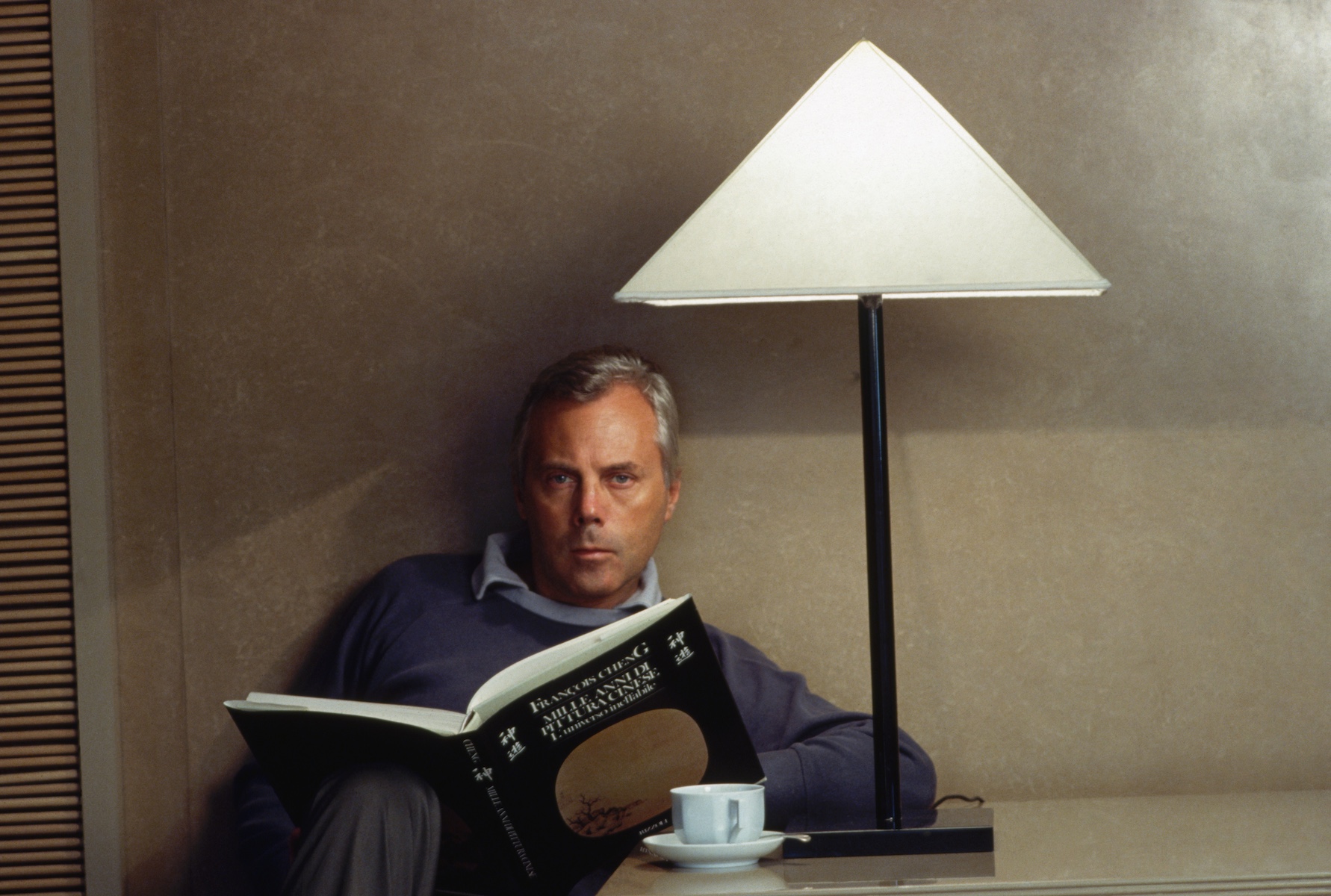 Giorgio Armani at home, 1982