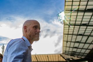 Manchester United manager Erik ten Hag arrives ahead of the UEFA Europa League group E match between Sheriff Tiraspol and Manchester United at Stadionul Zimbru on September 15, 2022 in Chisinau, Moldova.