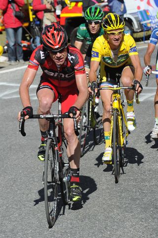 Cadel Evans chases, Tour de France 2011, stage 18