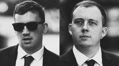 Composite portrait of Christopher Cash (L) and Christopher Berry