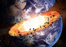 Illustration showing the inside of Earth.