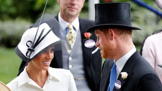 Meghan, Duchess of Sussex and Prince Harry, Duke of Sussex attend day 1 of Royal Ascot at Ascot Racecourse on June 19, 2018 in Ascot, England. (Photo by Max Mumby/Indigo/Getty Images)