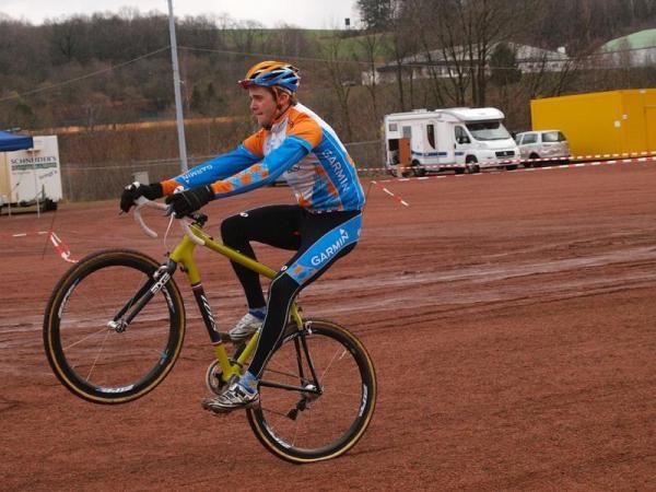 Wheelies in the parking lot are part of Summerhill's more relaxed approach to racing.