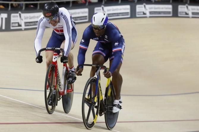 Gregory Bauge was too fast for Britain's Callum Crichton Skinner on the new Saint-Quentin-en-Yvelines Velodrome