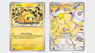 Joltik card and alt design, against a blank background