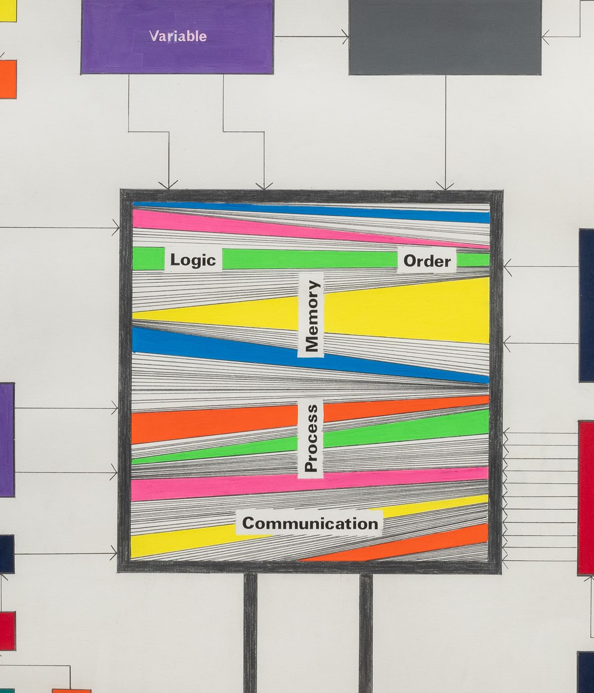 digital artwork with bright colours and shapes