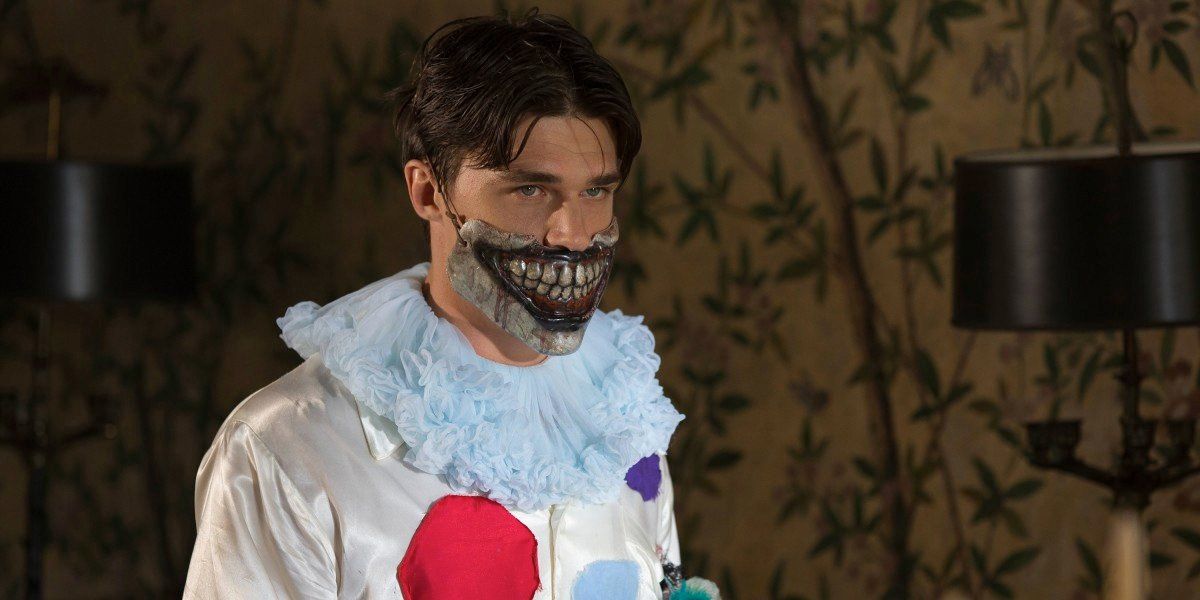 Dandy Mott wearing Twisty the Clown&#039;s mask in _American Horror Story: Freak Show._