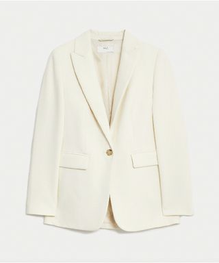M&S longline cream blazer