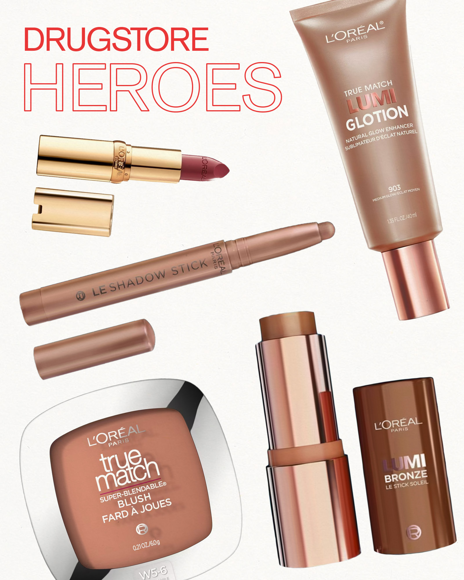 Drugstore Heroes L'Or&amp;eacute;al Paris products collage