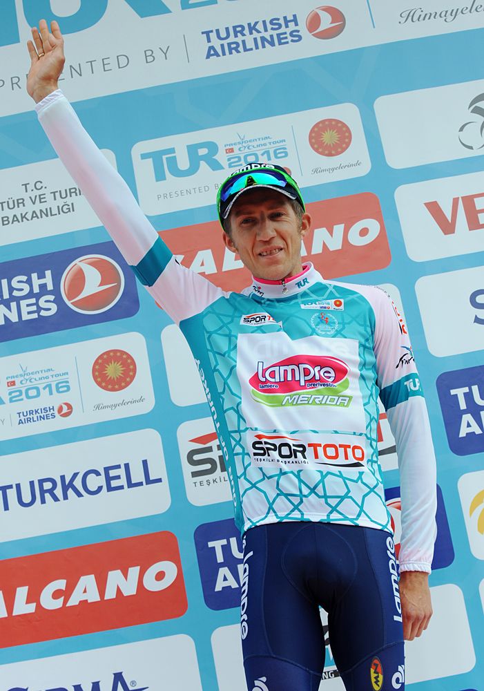 Przemyslaw Niemiec (Lampre-Merida) takes the first leader's jersey at Tour of Turkey