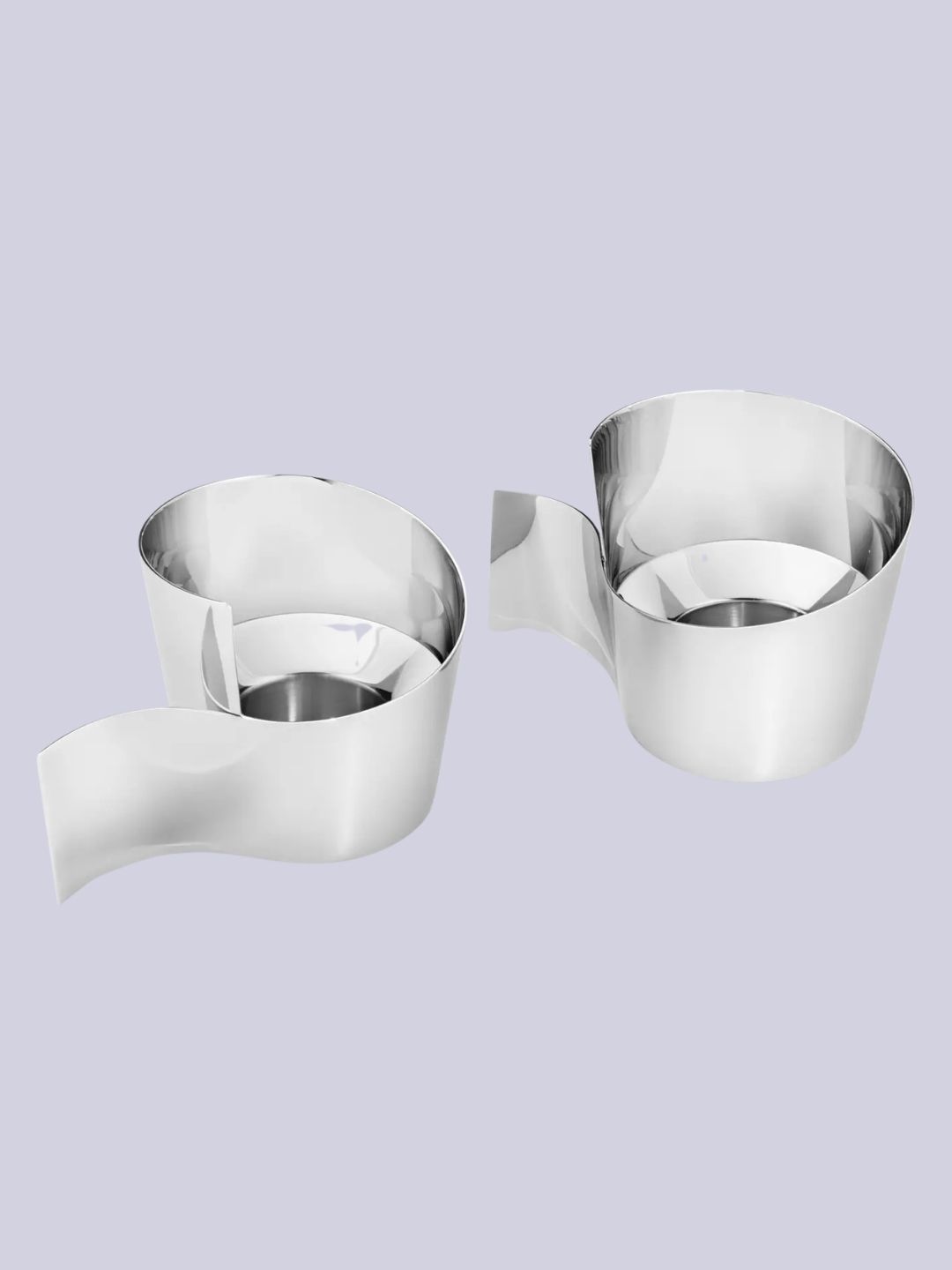 Georg Jensen, Fold Stainless Steel Tealight Candle Holders, Set of 2