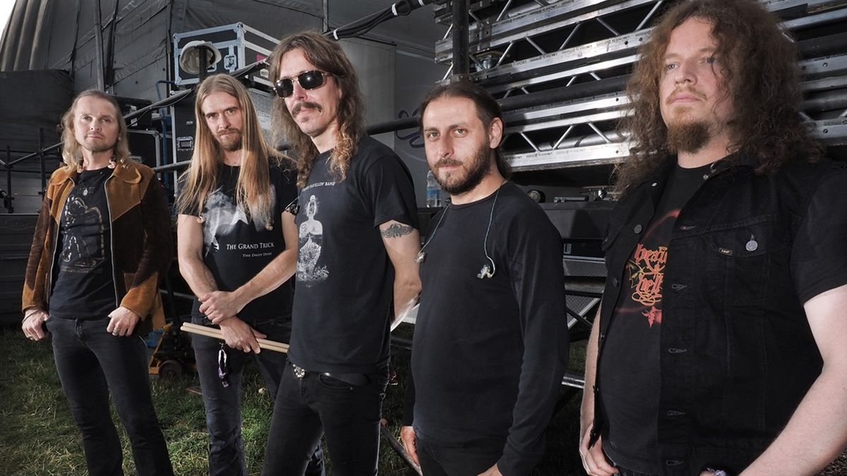 Opeth backstage Bloodstock 2015