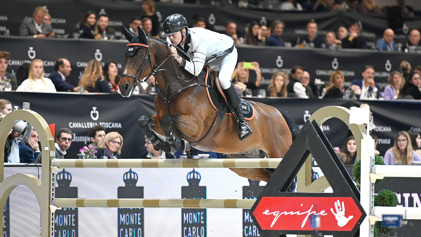 Swedish Olympic showjumper Peder Fredricson has announced the retirement of top horse H&amp;amp;M Christian K. Here Peder Fredricson and H&amp;amp;M Christian are pictured in 2021.