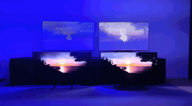 Sony True RGB TV (Mini LED on right and RGB LED on left)