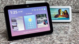 Amazon Echo Show 8 (3rd gen) in use by author