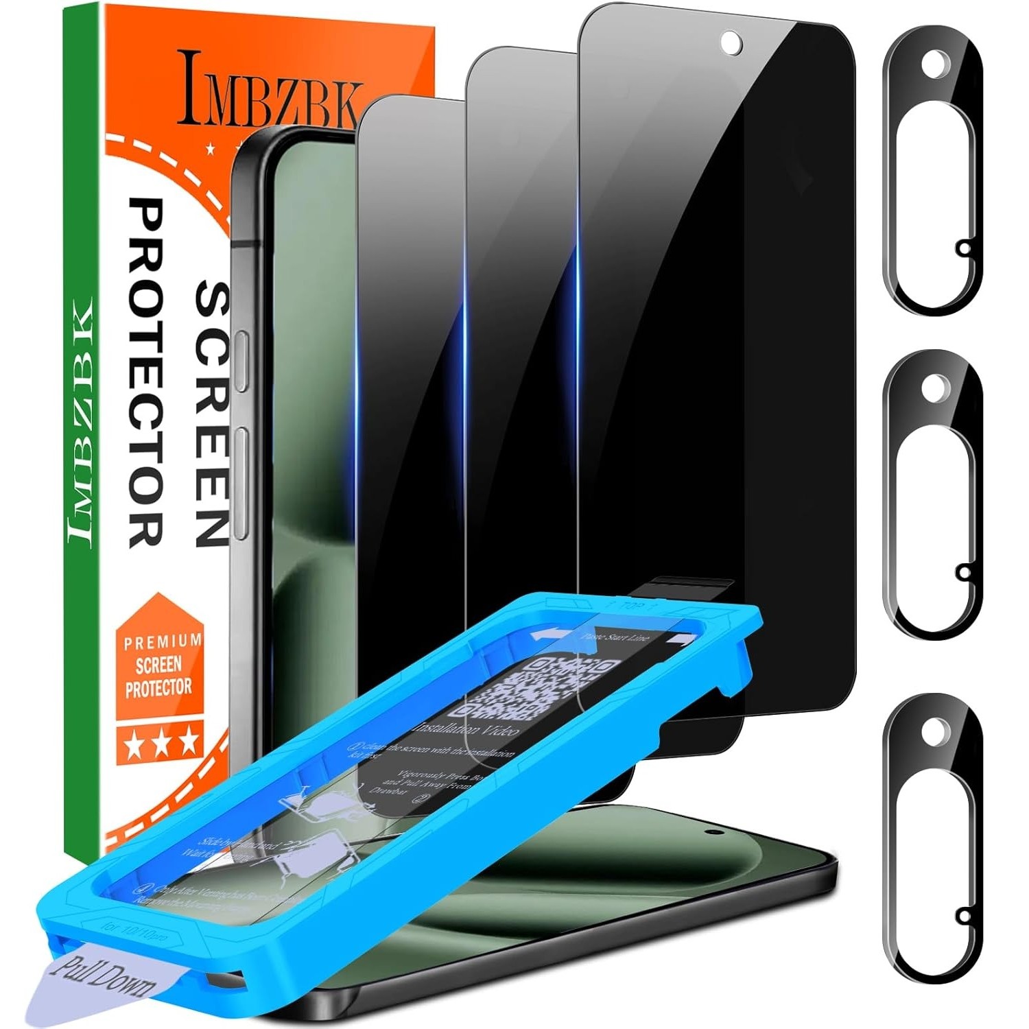IMBZBK 3 Pack Privacy Screen Protector for Google Pixel 10